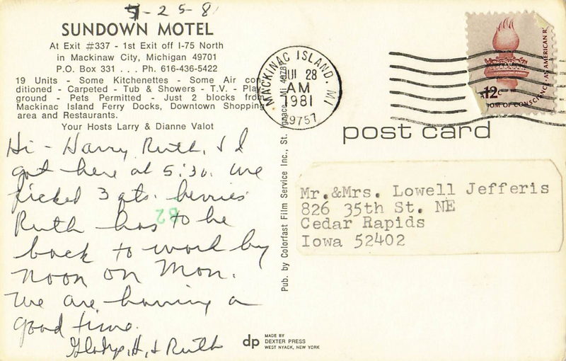 Sundown Motel - Vintage Postcard